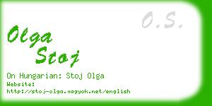 olga stoj business card